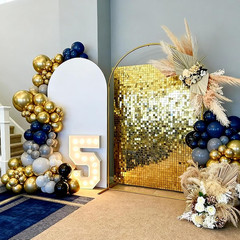 98Pcs Metallic Gold Balloon Garland Arch Kit | 18/12/10/5 Inch Assorted Chrome G