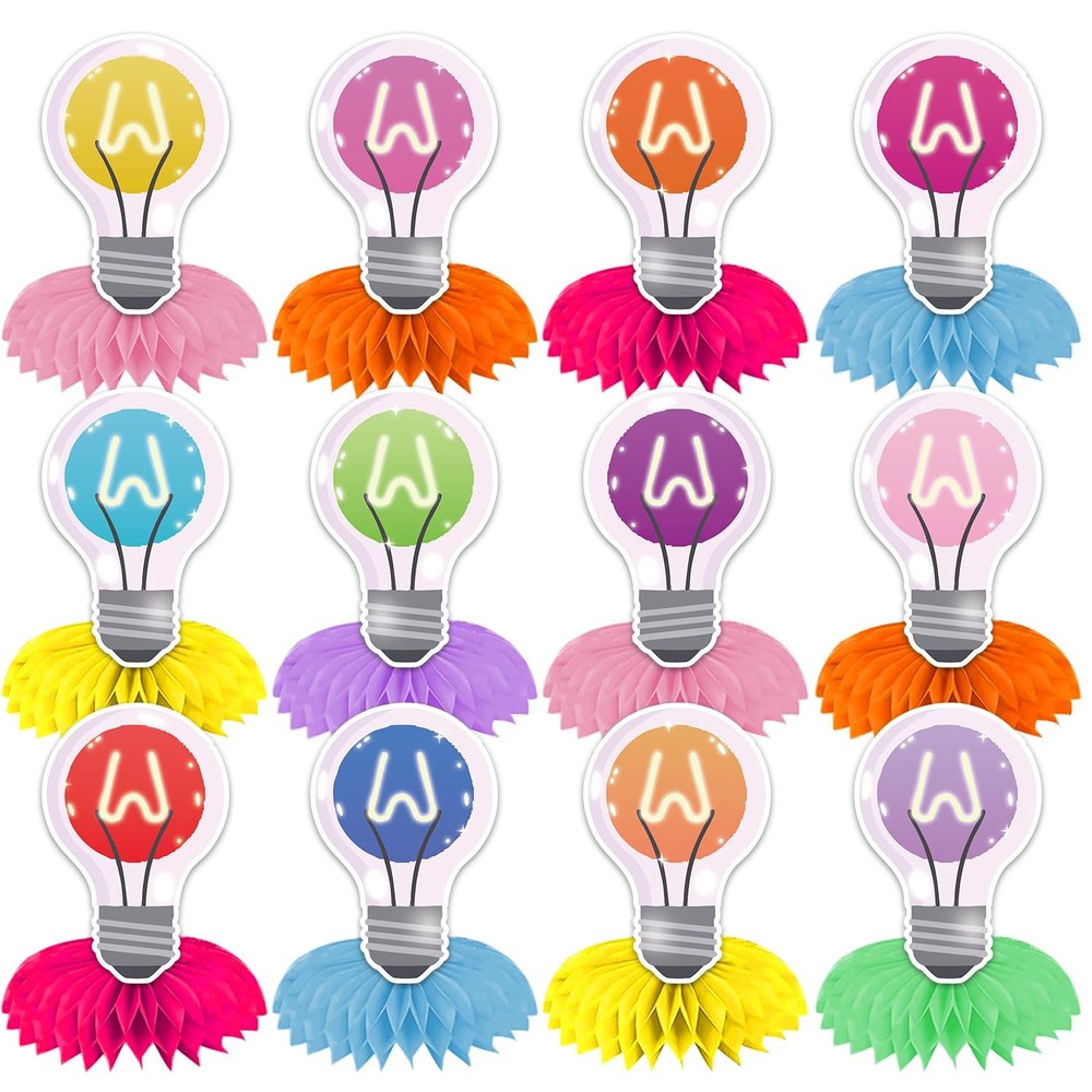 12Pcs VBS 2026 Decorations Honeycomb Centerpieces Double Sided Colorful Light…