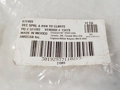 Lot Of 10 Amscan 672409 Value Pack Hanging Swirl Decoration 12 Piece Per Package