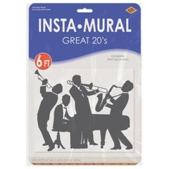 Beistle Great 20’s Jazz Band Insta-Mural Wall Decoration