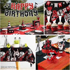 Rock and Roll Party Decorations, 207 PCS Rock N Roll Party Decorations Set with