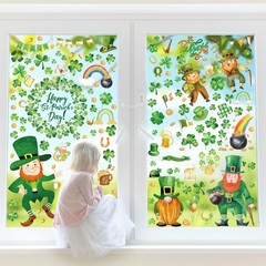 336 PCS St Patricks Day Window Clings, 9 Sheets Patrick’s 9 inches, Green