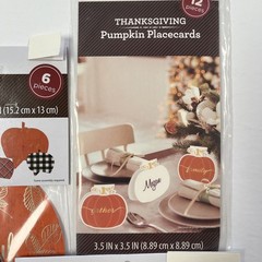 Thanksgiving Pumpkin Centerpieces Glitter Thankful Banner Placecards Cardstock