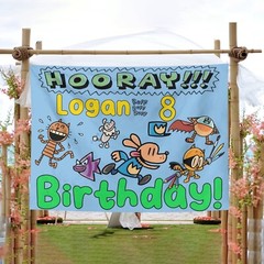 Personalize Dogman Birthday Party Banner Poster Gift, Dog Man Party Supplies