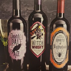 Martha Stewart Crafts Halloween Party Beverage Wine Labels- 3 Packs- 36 Total