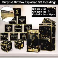 Birthday Surprise Gift Box Explosion for Money, Exploding Money Gift Box for Cas