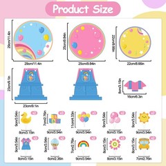 Cartoon Teacher Cake Decorations 3-Tier Girls Happy Birthday Cupcake Stand wi…