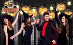 2 Pack 3.28 ft x 6.56 ft Black Tinsel Curtain Party Backdrop Decorations,