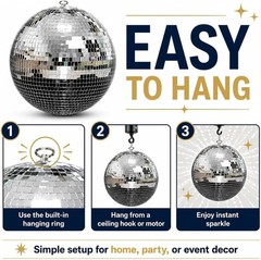 Versatile 12-Inch Disco Ball: Perfect for Weddings, Birthdays & Home Decor