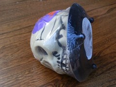 Halloween Bleeding Skull Candle in Drip Tray From Tesco BNWT White