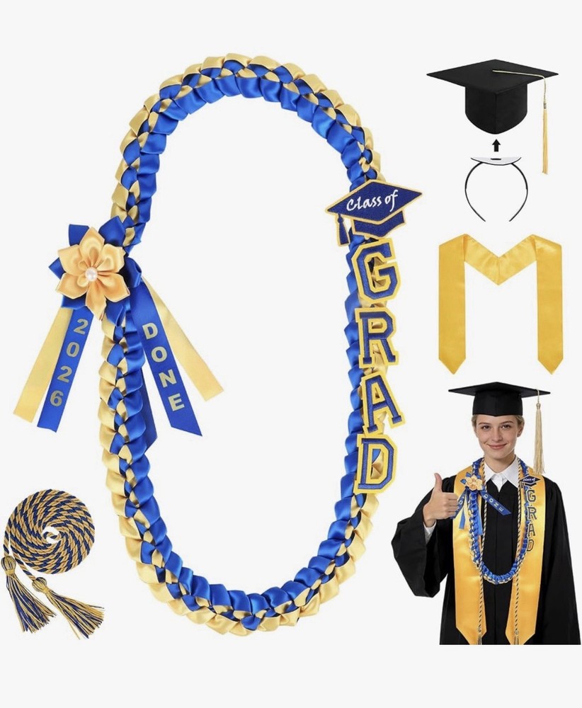 4 Piece Graduation Gift Set – Blue & Gold