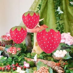 Strawberry Paper Lanterns Children’s classroom room Birthday party Decorations