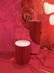 Large Chinese Wedding Backdrop Set Double Happiness Red Floral Photo Booth