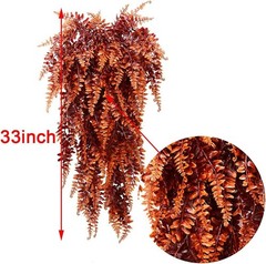 6pcs Artificial Hanging Fall 7.8 inches x x 32 inches, Orange