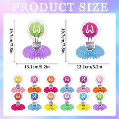 12Pcs VBS 2026 Decorations Honeycomb Centerpieces Double Sided Colorful Light…