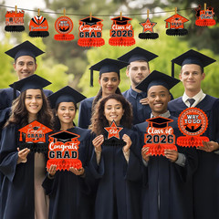 8 Pieces Class of 2026 Graduation Table Decorations – 2026 Congrats Grad Honeyco