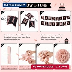 40th Birthday Decorations for Women, Rose Gold 1986 Happy 40th Birthday Decorati