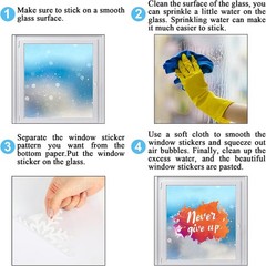 151 Pcs Inspirational Quotes Window Clings Colorful Ink Splatter Splotches Ha…