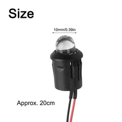 10Pcs 12V 10mm Pre-Wired Constant For Ultra Clear Bulb Cable Prewired Lamp /new