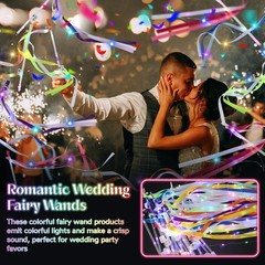 100 PCS Light Up Wands for Wedding, Wedding Favors with 3 Colorful Flashing M…