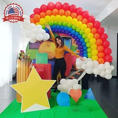 Rainbow Balloons Arch Kit – 175 Pcs party balloons ， balloons for birthday party