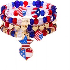 Durable Red, White, and Blue Patriotic Bracelets for Boys and Girls – Unisex