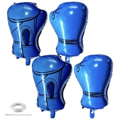 4Pcs Inflatable Boxing Gloves Balloons, Boxing Birthday Party Decorations, Wr…