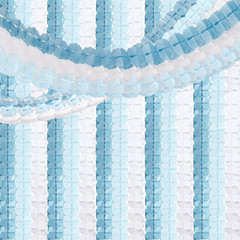Light Dusty-Blue White Party Decorations – 12Pcs Streamers-Garland Baby Boy Show