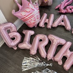 Happy Birthday Decorations Lipstick Balloons Wine Let’s Party Birthday