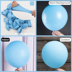 Light Blue Balloons 128 pcs Different Sizes of 18 12 10 5 Inch Baby Pastel