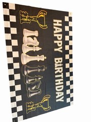Chess Theme Birthday Party Decor Bundle | Banner, Centerpieces & Favor Bags