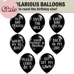 Funny Abusive Balloons | Fun Decoration for Adult Birthday Party (8 Pack Rated E