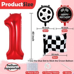 Racing Car Balloons Need Four Speed Decorations for Boys, 40 inch Race Car Ba…