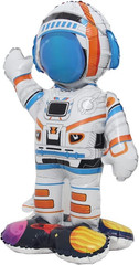 Inflatable Spaceman Astronaut Balloons Base Standing Foil Balloon Boys Space The