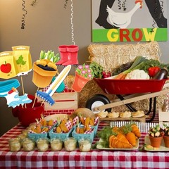 21Pcs Gardening Tool Centerpiece Sticks Garden Birthday Party Decorations Gar…