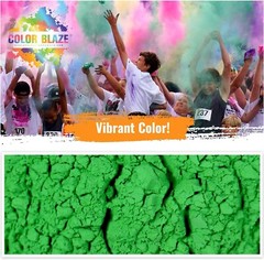 Color Blaze – 50lbs Green Colored Powder – Holi Fun Run Color War Festival Party