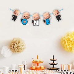 Bby Boss One Banner – First Birthday Party Decoration for Boys and Girls – Du…