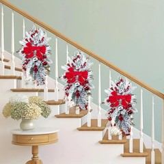 Handmade Christmas Wreath Garland Stairway Home Decoration
