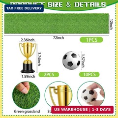 13 Pcs Soccer Birthday Party Decorations Kit, Soccer Centerpieces for Table with