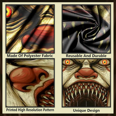 Clown Vampire Banner Backdrop Scary Horror Creepy Clown Theme Decorations Decor