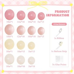 Pink and Yellow Balloon Arch Kit Pastel Pink Light Pink Yellow Sand White Bal…