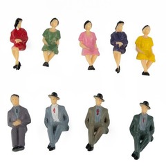 50Pcs Sitting Plastic Figures 1:32? Miniture People Human People Painted Mixed