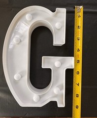 Marquee Light Up GRAD Letters White 9 Inch Warm LED Lights