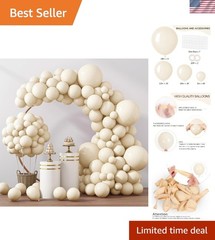 129pcs Latex Different Sizes 18,12,10,5 Inches Balloons for Garland Arch