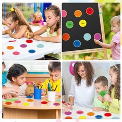 108 PCS 3.5 Inch Confetti Circles Cutouts, Small Paper Dots, Assorted Colors