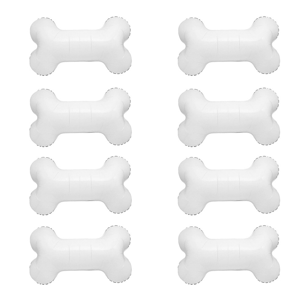 10PCS Dog Bone Foil Balloon White Aluminum Mylar Foil Pet-Themed Balloons, Pe…