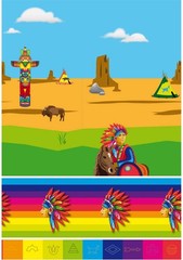 Folat – Native American Party Table Cloth – 130×180 cm