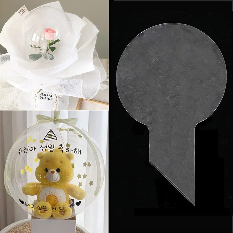 Aimee_Jl 25 Pcs Bobo Balloons24 Inch Clear Bubble Balloon3.7 Inch Wide Mouth