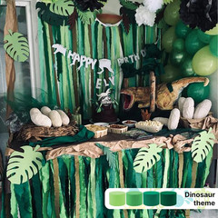 Dark Green Crepe Paper Streamers 4Pcs 328Ft Pack of Emerald Forest Hunter Green