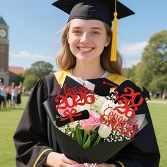 Graduation Decorations 2026, 20Pcs Class of 2026 Black and Red Graduation Cen…